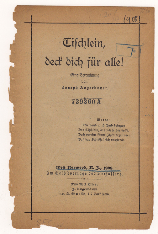 Tischlein, Deck Dich f&uuml;r Alle!